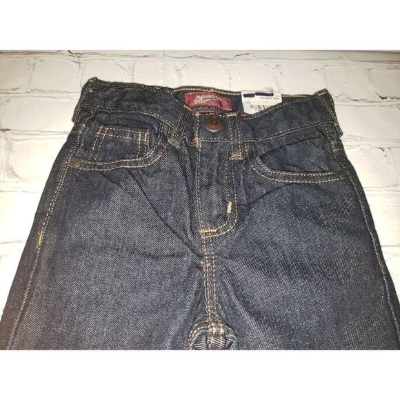 Nwt SIZE 4 Slim Boys Arizona Jean Co Jeans Adjustable Waist snap closure - Picture 2 of 4